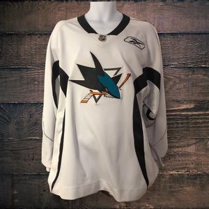 NHL San Jose Sharks Hockey Jersey Reebok White size Large